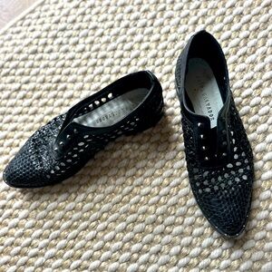 Freda Salvador black woven loafer/flat size 9.5